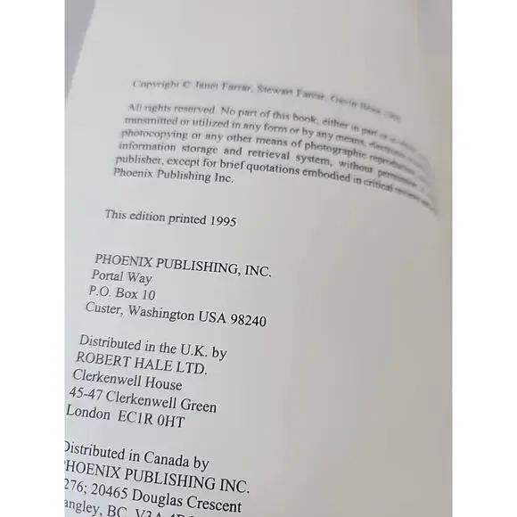 The Pagan Path: The Wiccan Way of Life by Stewart & Janet Farrar 1995 Printing - Picture 9 of 9